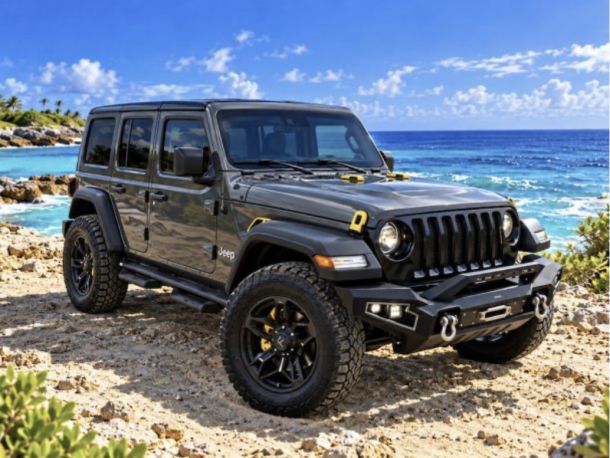 Rent a Jeep Wrangler car with unlimited mileage for 1, 2, or 3 days.